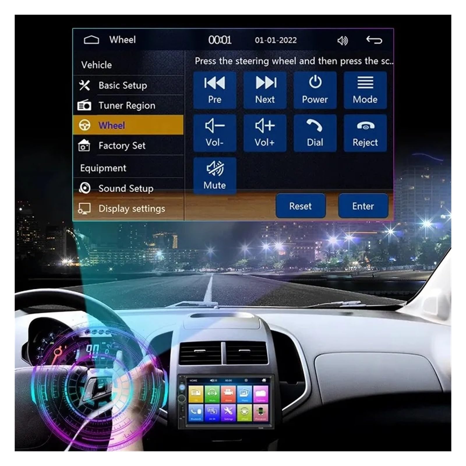 Radio De Coche De 2 DIN, Reproductor Multimedia MP5 De 7 Pulgadas, Estéreo For Coche, Bluetooth, USB, TF, FM(Carplay MP5)
