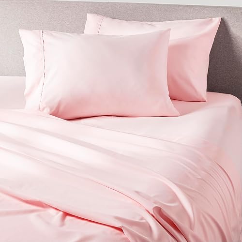 PeachSkinSheets Juego de sábanas de algodón de color rosa caramelo, nivel de suavidad de 1500 hilos, sábanas refrescantes extra suaves para personas