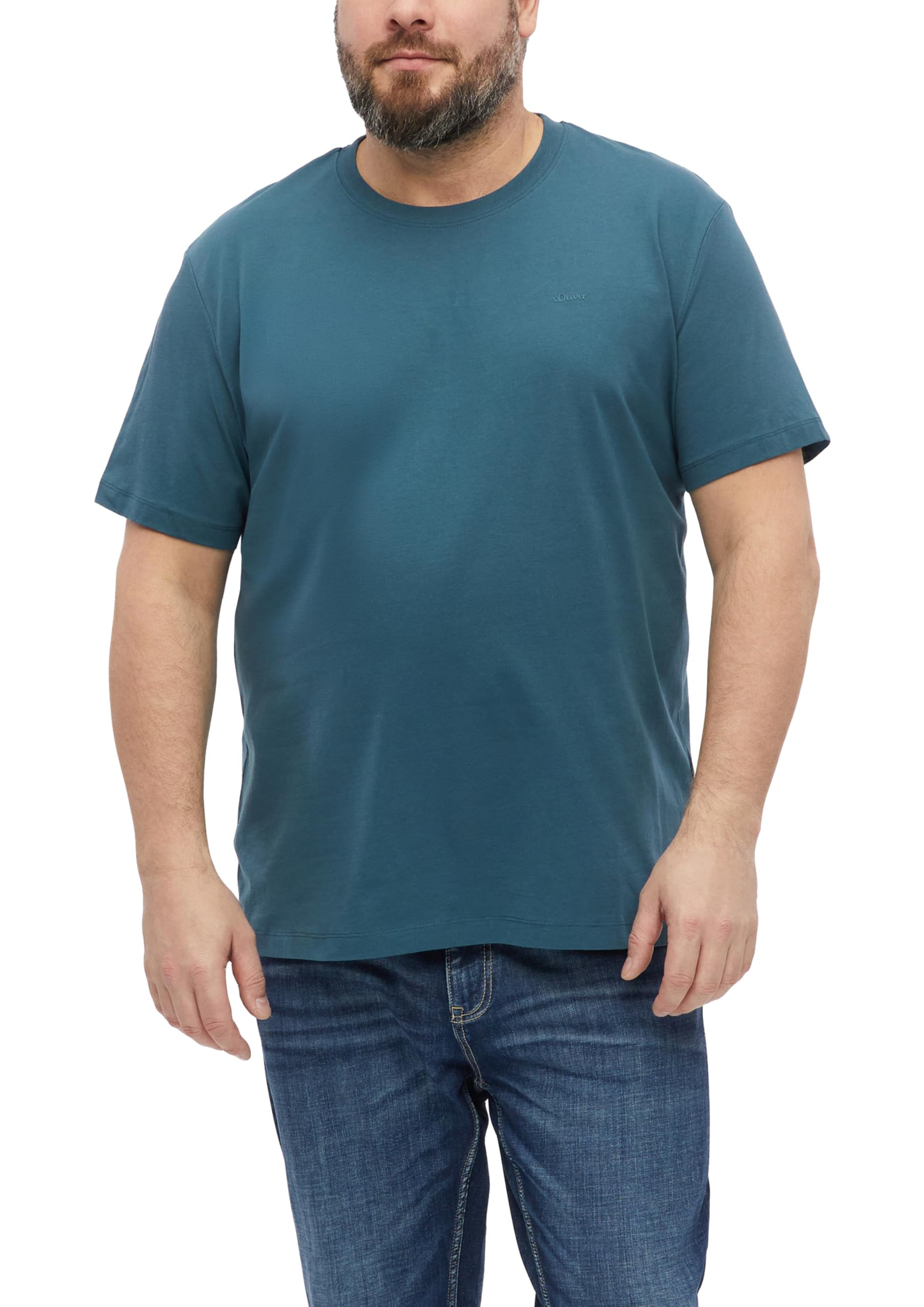 s.Oliver Men's 2181133 T-Shirt (Pack of 1), Blue, 3XL