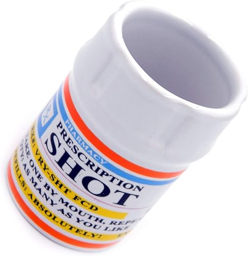 Miniatura 7 de Juego de 3 vasos de chupito graduados – 2 oz. RX botella de prescripción única divertida y novedosa juego de vasos de chupito