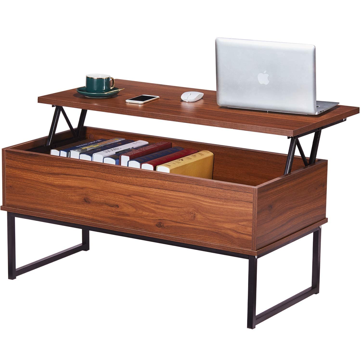 Buy Itaar Lift Top Coffee Table with Hidden Storage Compartment, Modern