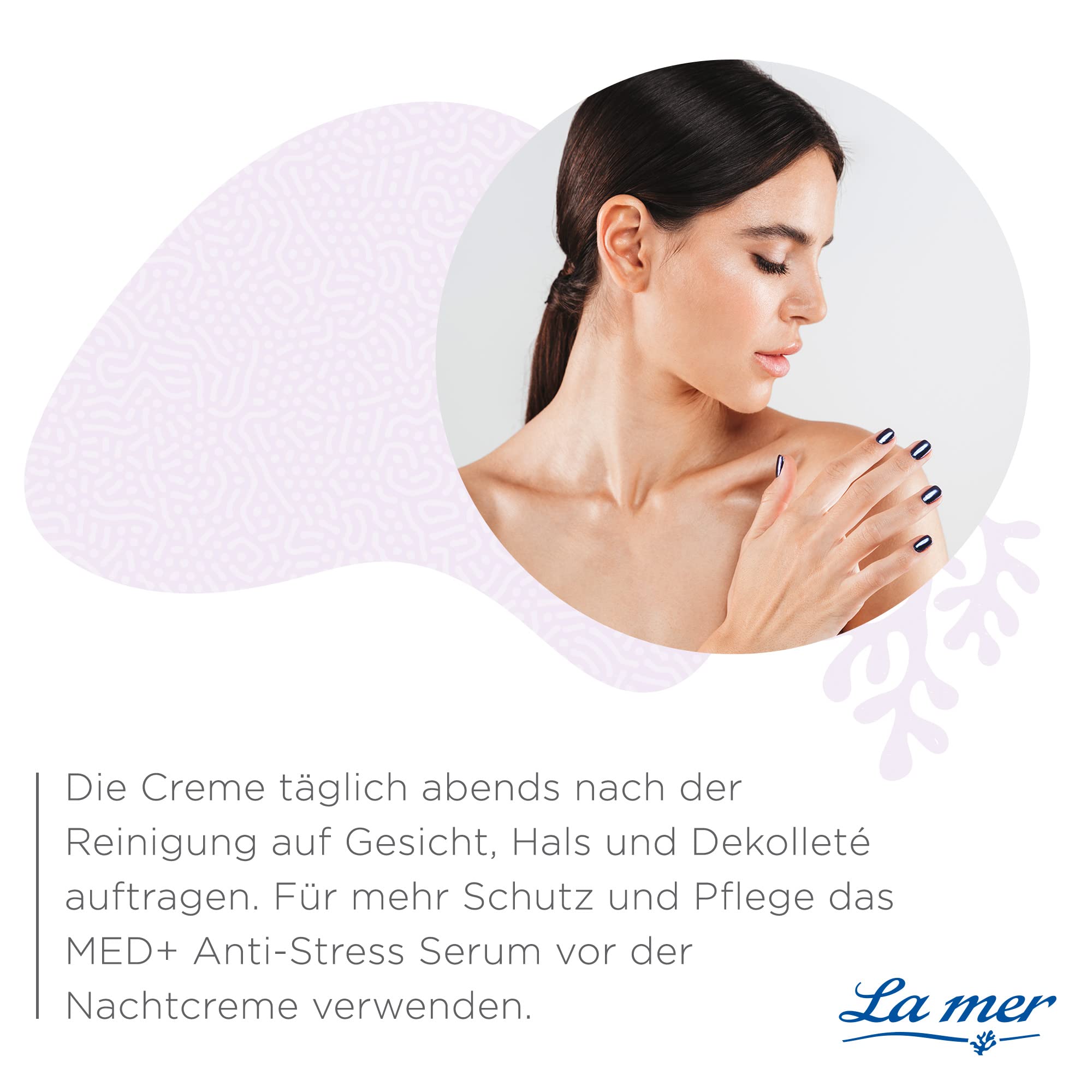 La mer MED+ Anti-Stress Reichhaltige Nachtcreme, mit Panthenol, 50 ml