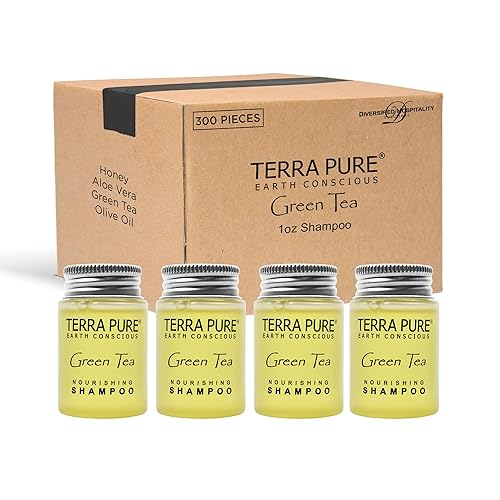 Terra Pure Champú, Amenidades de hotel tamaño viaje, 1 oz. (caja de 300)