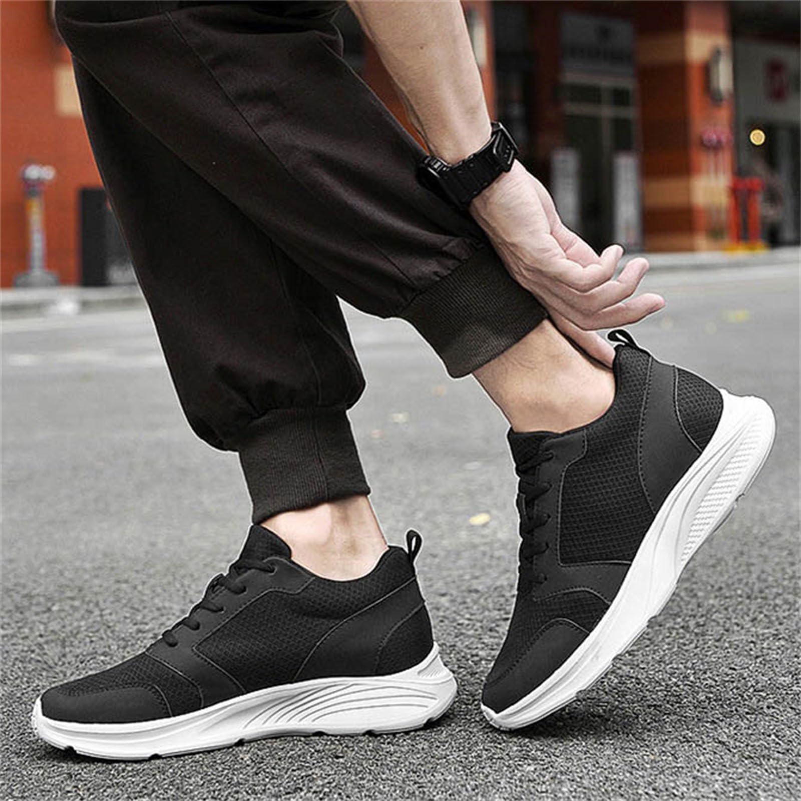 Zapatillas Hombre Running Zapatillas Trail Running Gym Calzado Hombres Gimnasio Andar De Correr Runing Deportivas Negras Zapatos Deporte Shoes Antideslizante Sapatilhas Corrida 46 Fitness Mens
