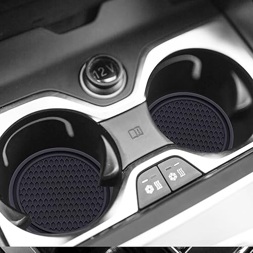 Miniatura 3 de Paquete de 4 posavasos para asiento de automóvil, posavasos de silicona antideslizante de 2.75 pulgadas para portavasos, juegos de accesorios para