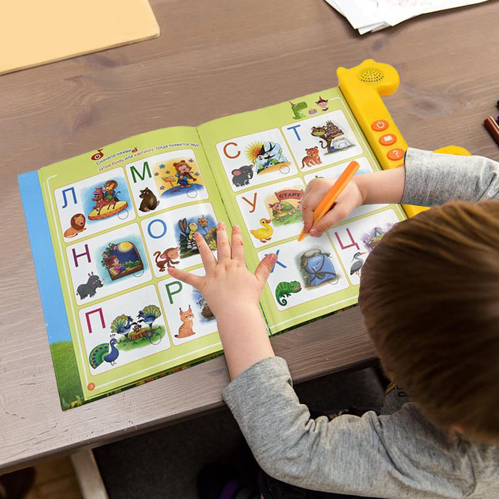 Libros Sonoros Juguete Educativo Interactivo Electrónico De Práctica | Ruso Infantil Herramienta Literaria Para Niños Hogar Viaje Aprendizaje Música Palabras