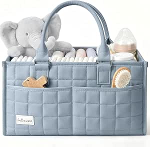 Amazon.com : Lullawee Baby Diaper Caddy Organizer, Portable Nursery ...