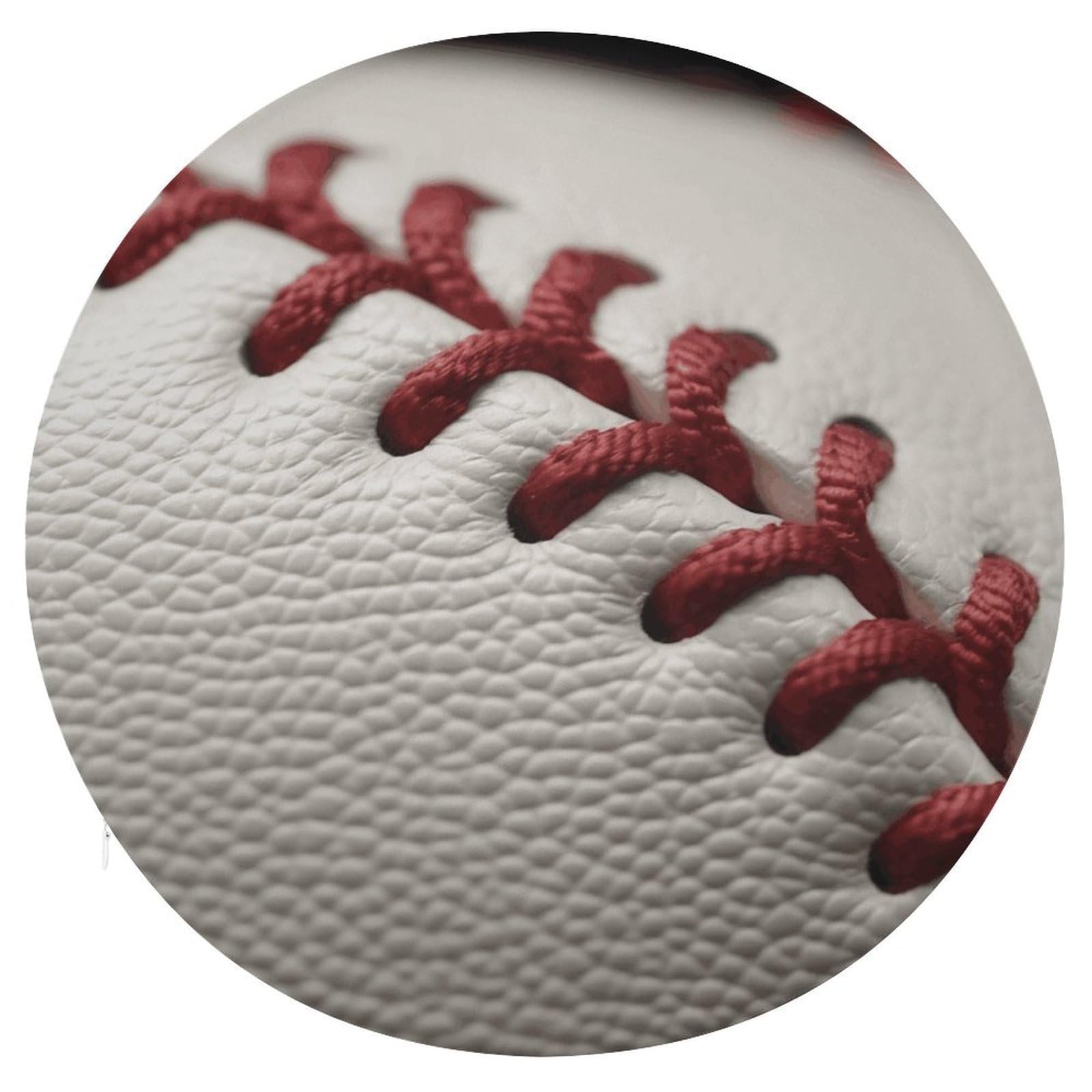 LZQPOEAS Baseball Lace Close Up Round Chair Cushion 15 Inch, Detachable Memory Foam Seat Cushion,Circle Stool Cushion, Soft Round Chair Pad with Removable Cover
