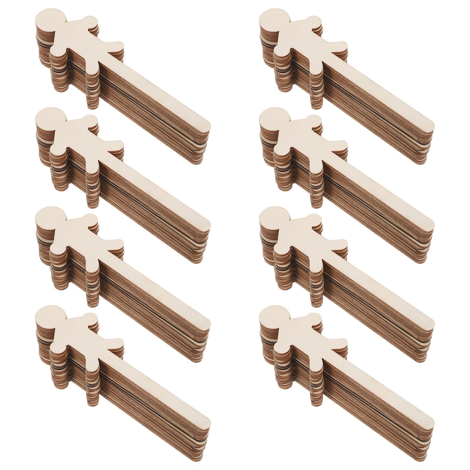150 Piezas De Palitos De Madera Pintados Para Manualidades Infantiles Figuras De Personas De Madera Palitos De Helado Para Manualidades Preescolares Color Beige
