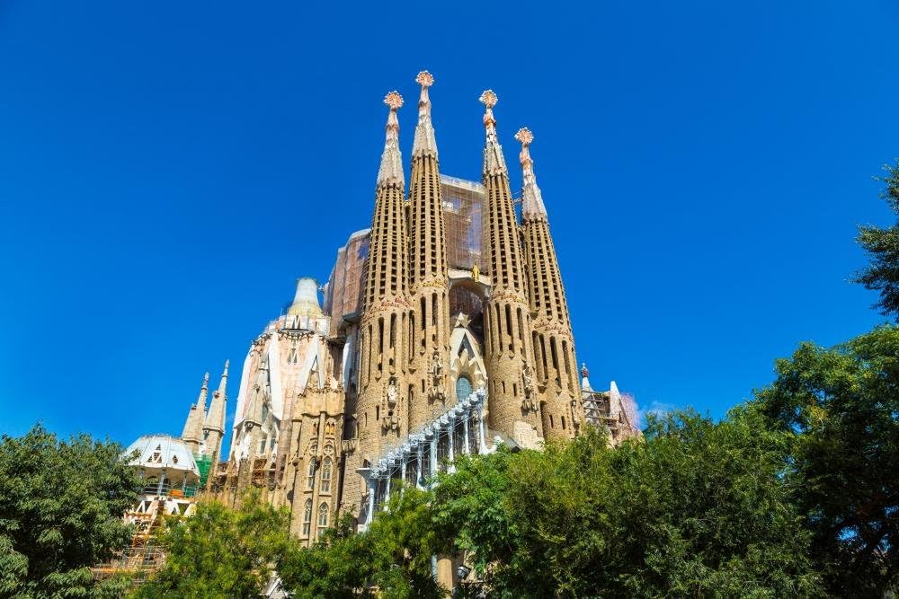 Wallmonkeys WM362565 Sagrada Familia in Barcelona Peel and Stick Wall Decals, 24" W x 16" H-Medium