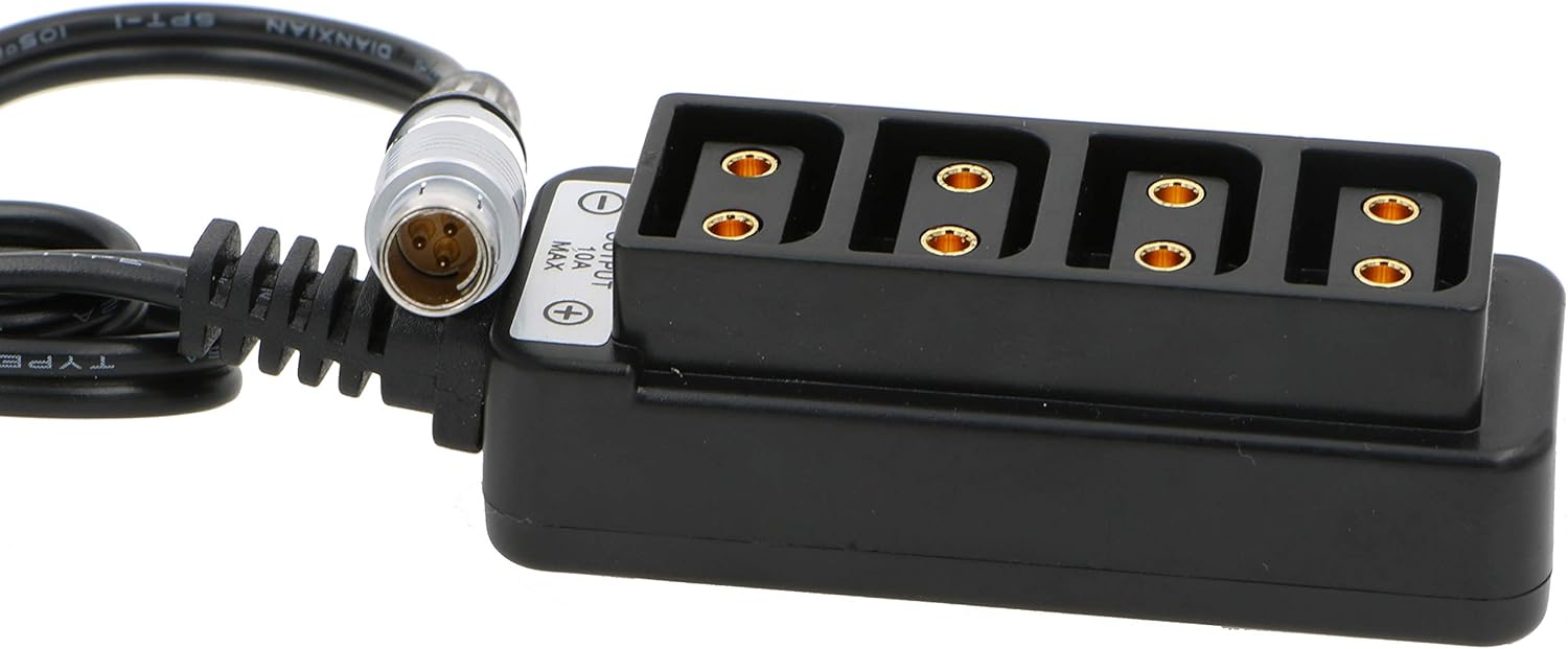 Alvin's Cables 3 Pin RS to 4 Port D Tap Female Cable for ARRI Cameras