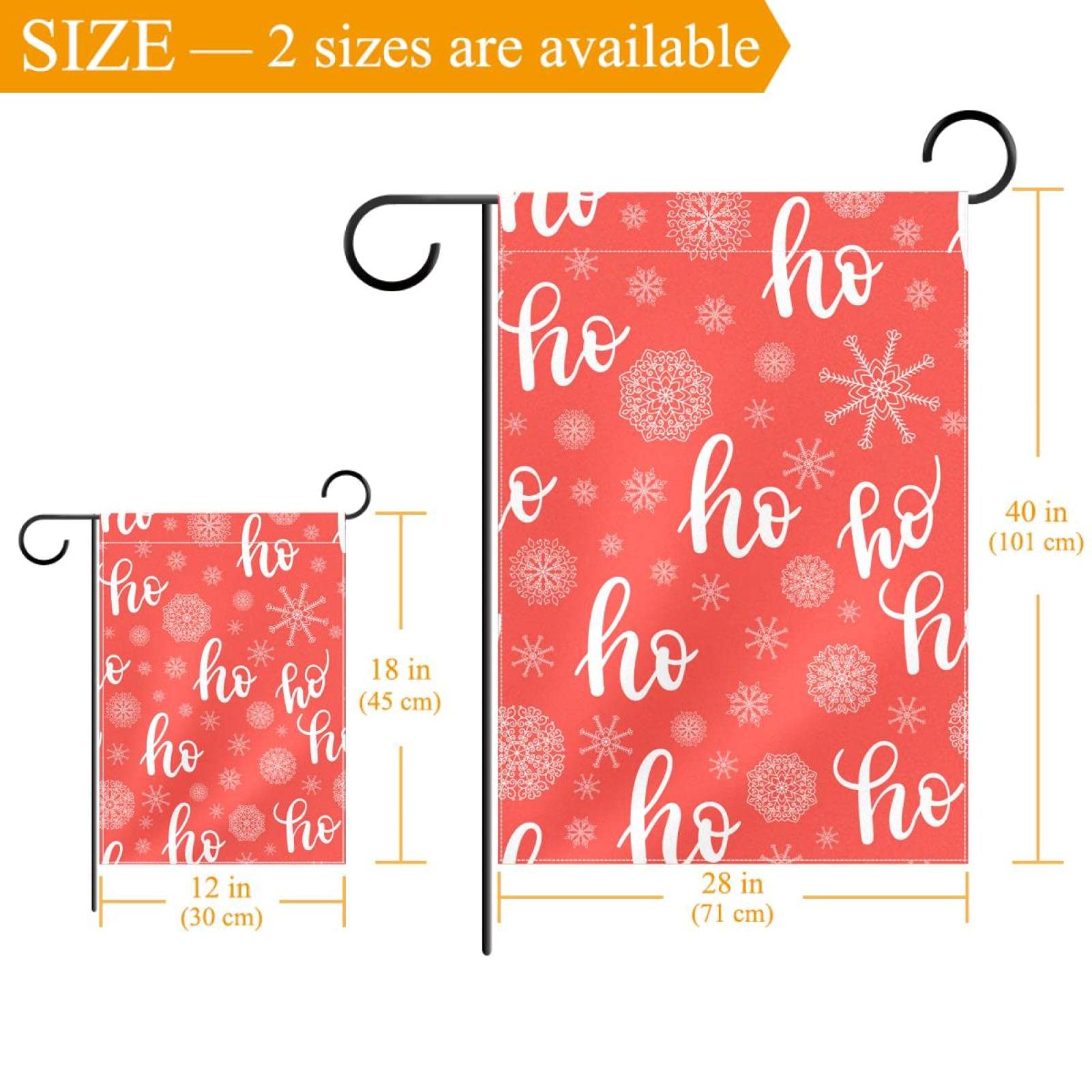 Weihnachts-Gartenflagge Mit Monogramm S – Doppelseitig, Rot/schwarz Kariert, 31,8x45,7 Cm