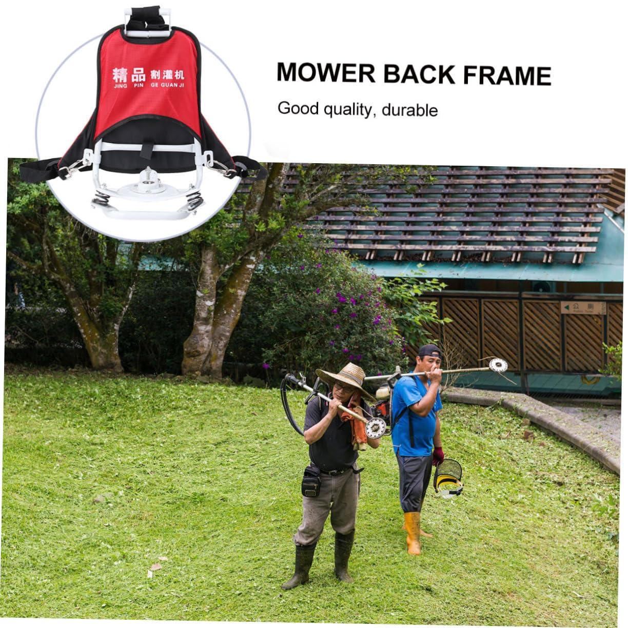 BESPORTBLE Soporte para Cortacésped de Mochila Arnés Resistente y Ligero para Desbrozadora Base Duradera para Jardín y Césped Accesorio Práctico para Doméstico y Bricolaje