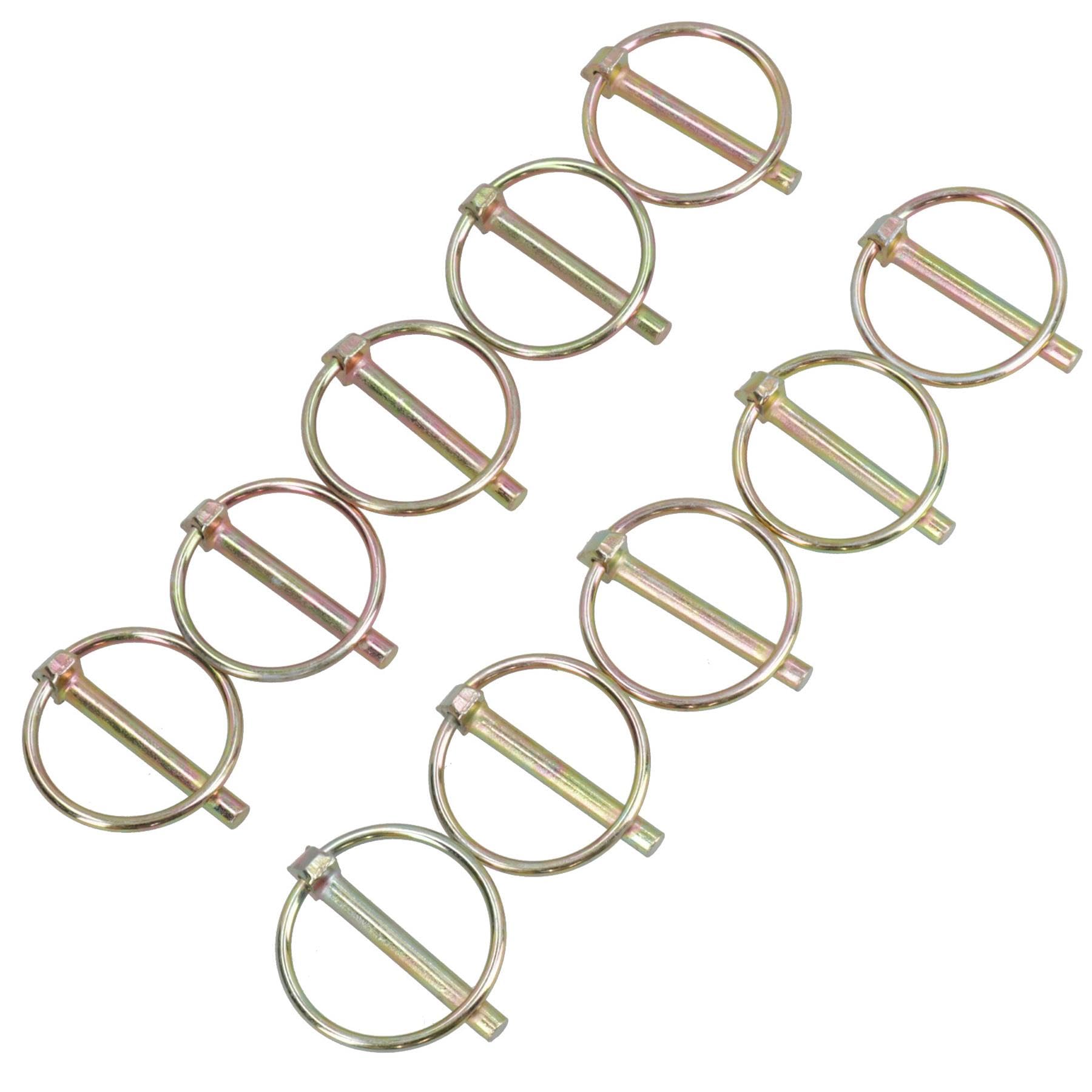 6mm Lynch Pins Clip Clamp (Linchpin) Linkage Locking Pin 10pc Tractor Trailers