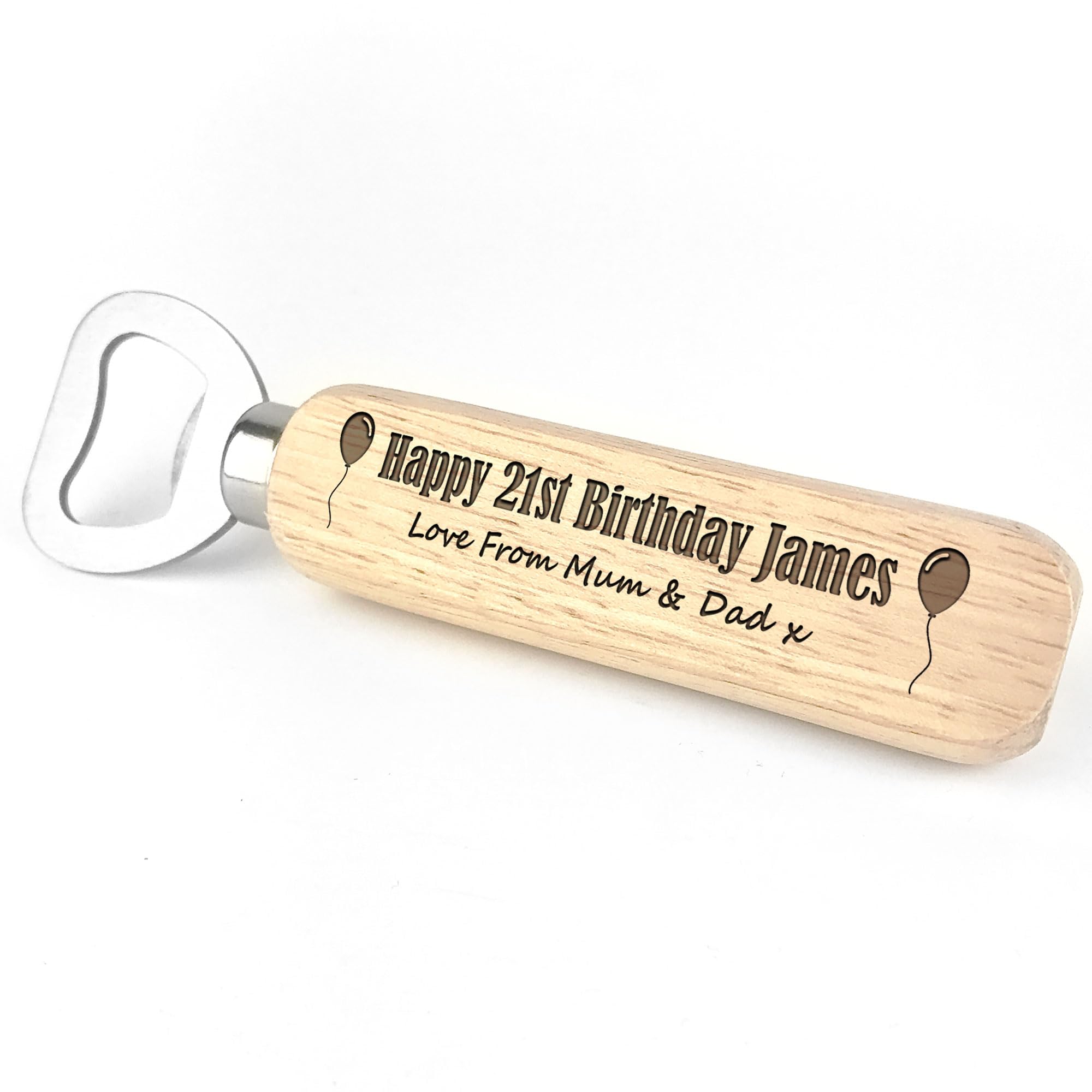 Red Ocean Personalised 18th 21st 30th 50th Birthday Engraved Wooden Bottle Opener Gifts for Him Men