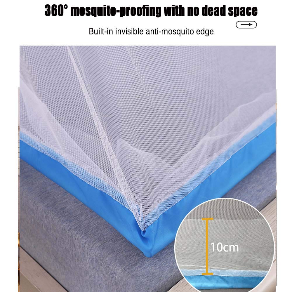 Mosquitera, Dosel para Cama, portátil, Plegable, sin Fondo, con cifrado, para Viajes, Cortina de Camping con Doble Puerta Plegable (100 cm x 190 cm, Rosa)