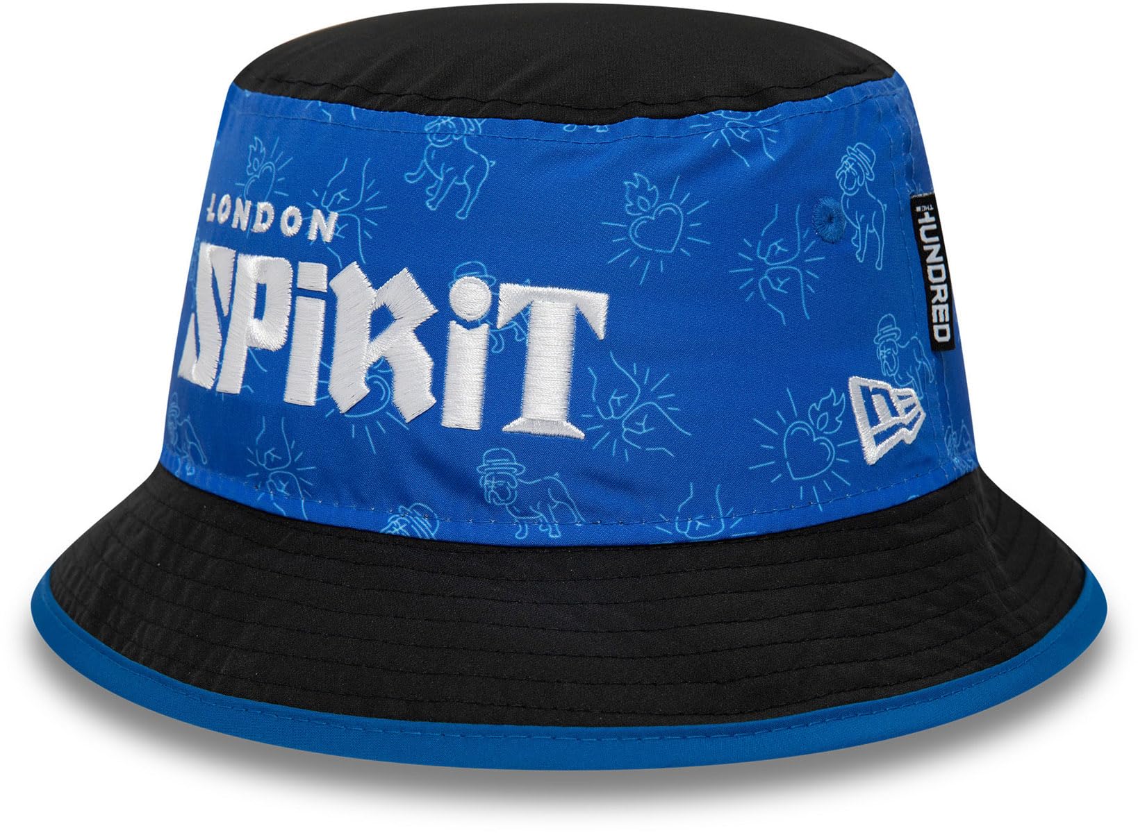 New Era Men's London Spirit The Hundred Aop Bucket Hat (Uk, Alpha, M, )