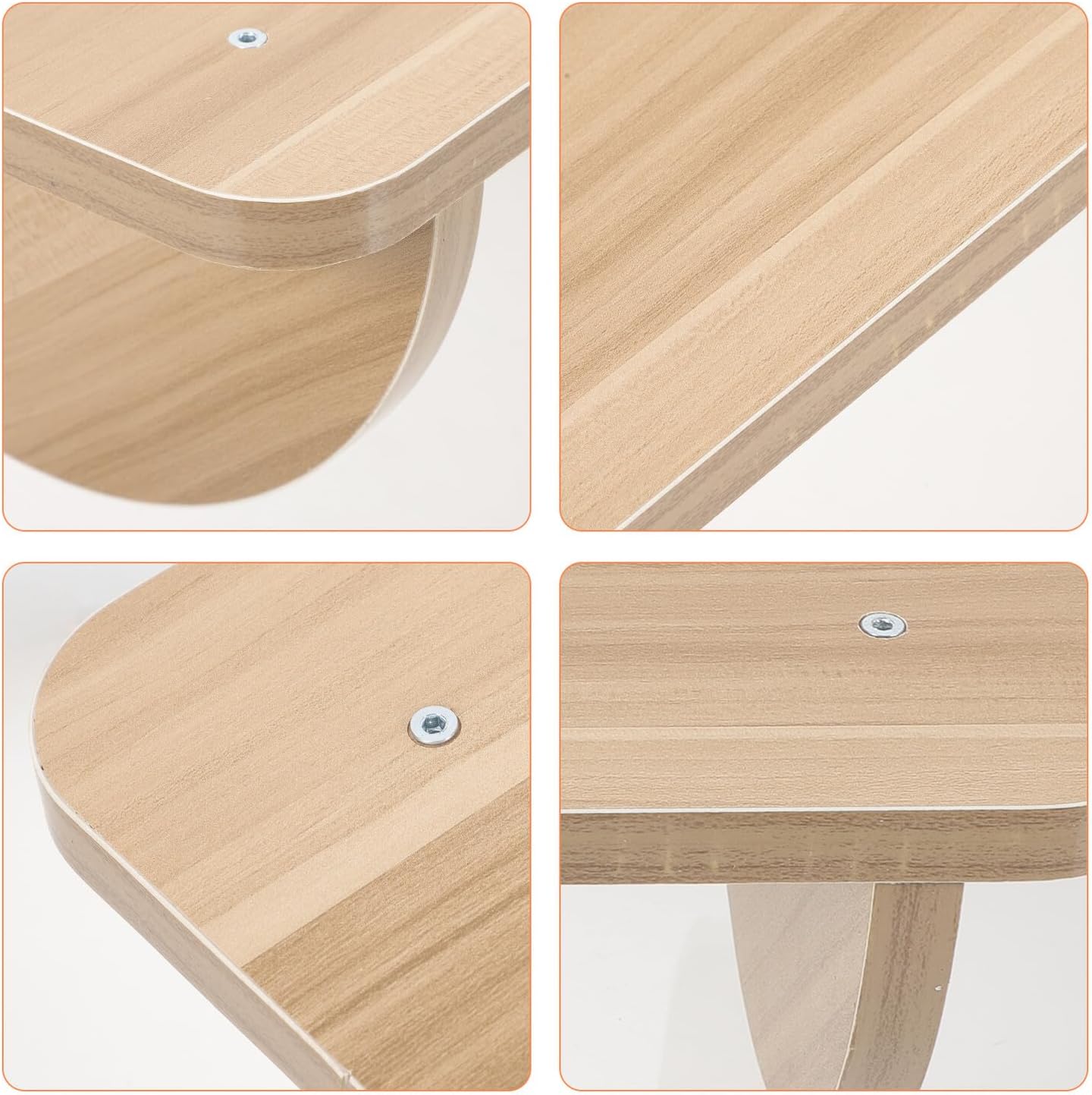 SOLUSTRE Wooden Footrest Under Desk Office Foot Stool Stable Ergonomic Design for Posture Support and Circulation Medium with Rocking Massage Function Random Color