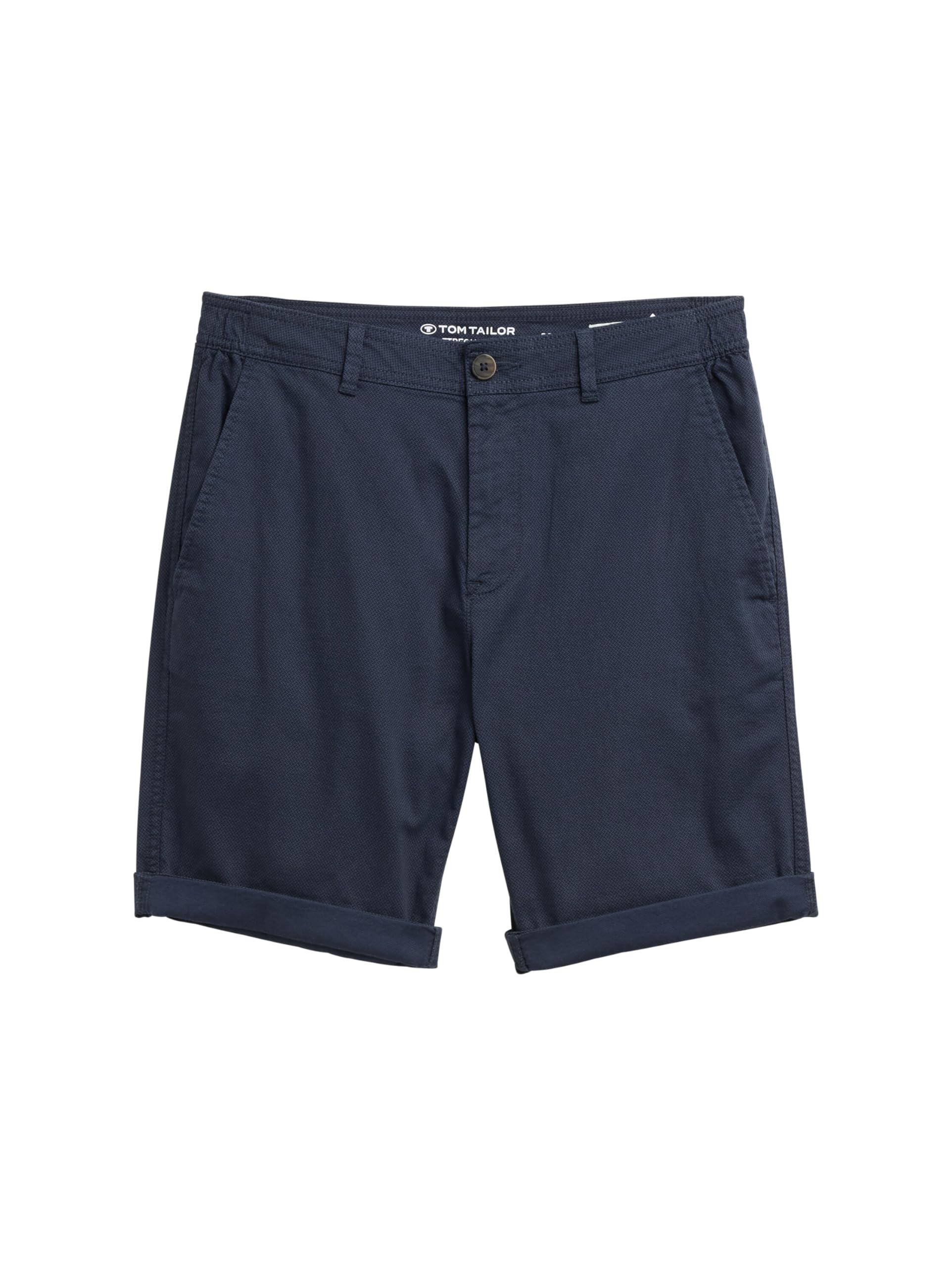 TOM TAILOR Men's Bermuda Shorts, 34697 - Navy Geometric Structure, 20