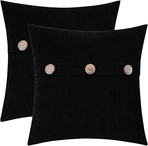 HWY 50 Juego de 2 fundas de almohada decorativas de color rojo burdeos de 16 x 16 pulgadas para sofá, cama, sala de estar, fundas de cojín de