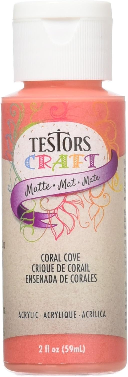 TESTOR 297479 2 oz Coral Matte Paint