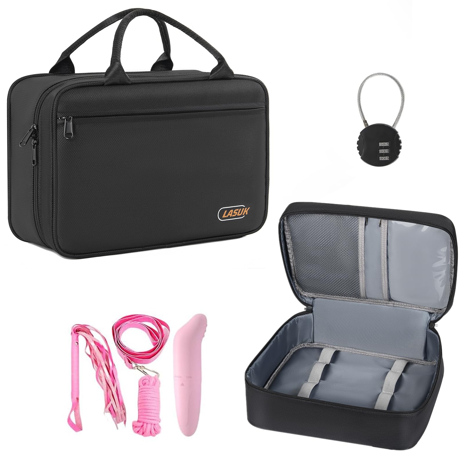 Amazon.com: LASUK Storage Bag With Digit Combination Padlock For