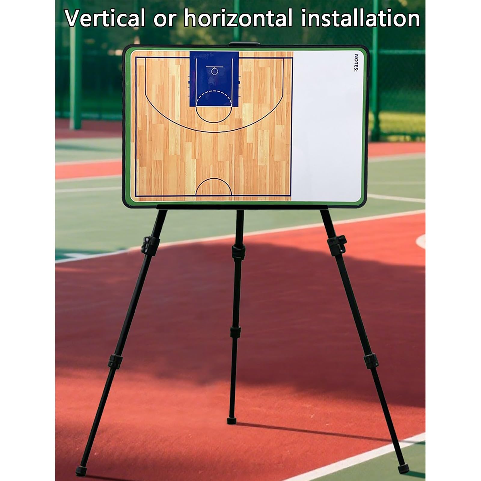 Carpeta Táctica para Entrenar, Pizarra Magnetica Baloncesto, Uso a Doble Cara, con Bolsa de Almacenamiento, Ideal para Competiciones o Clases Escolares