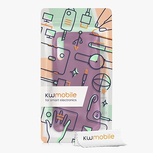 Miniatura 7 de kwmobile Funda compatible con Samsung Galaxy A50 - Funda de silicona TPU con acabado suave - Violeta burdeos