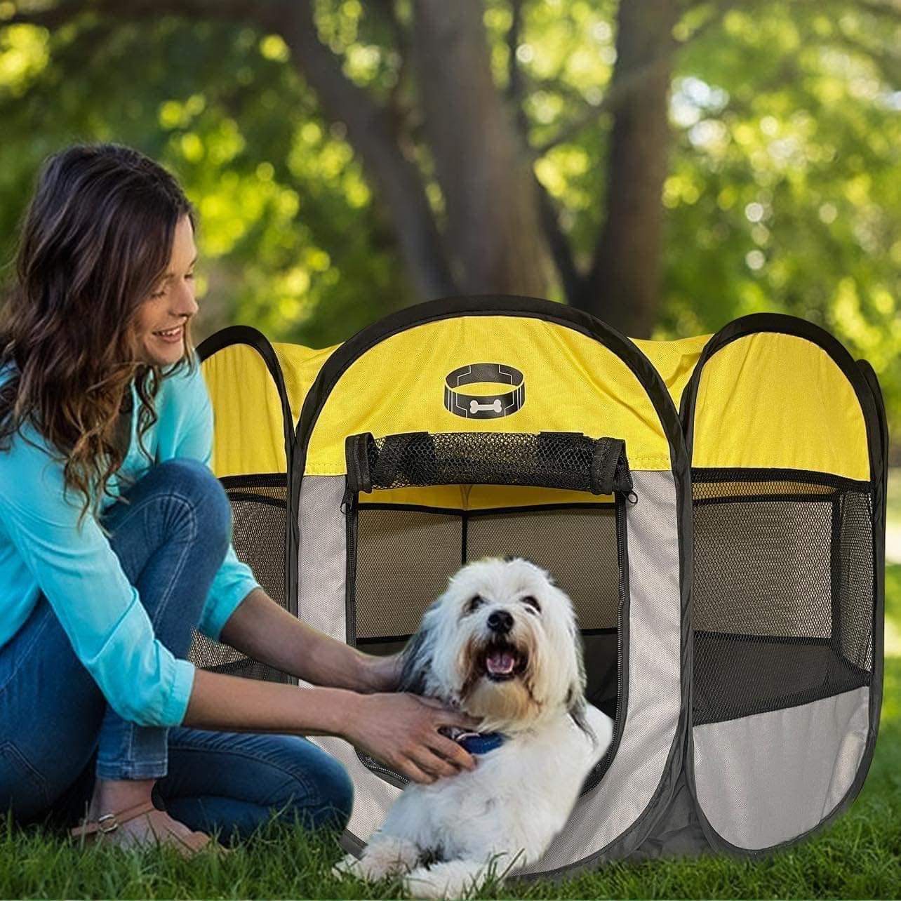 Pet Playpen for Indoors and Outdoors 30 x 17 Inches Play