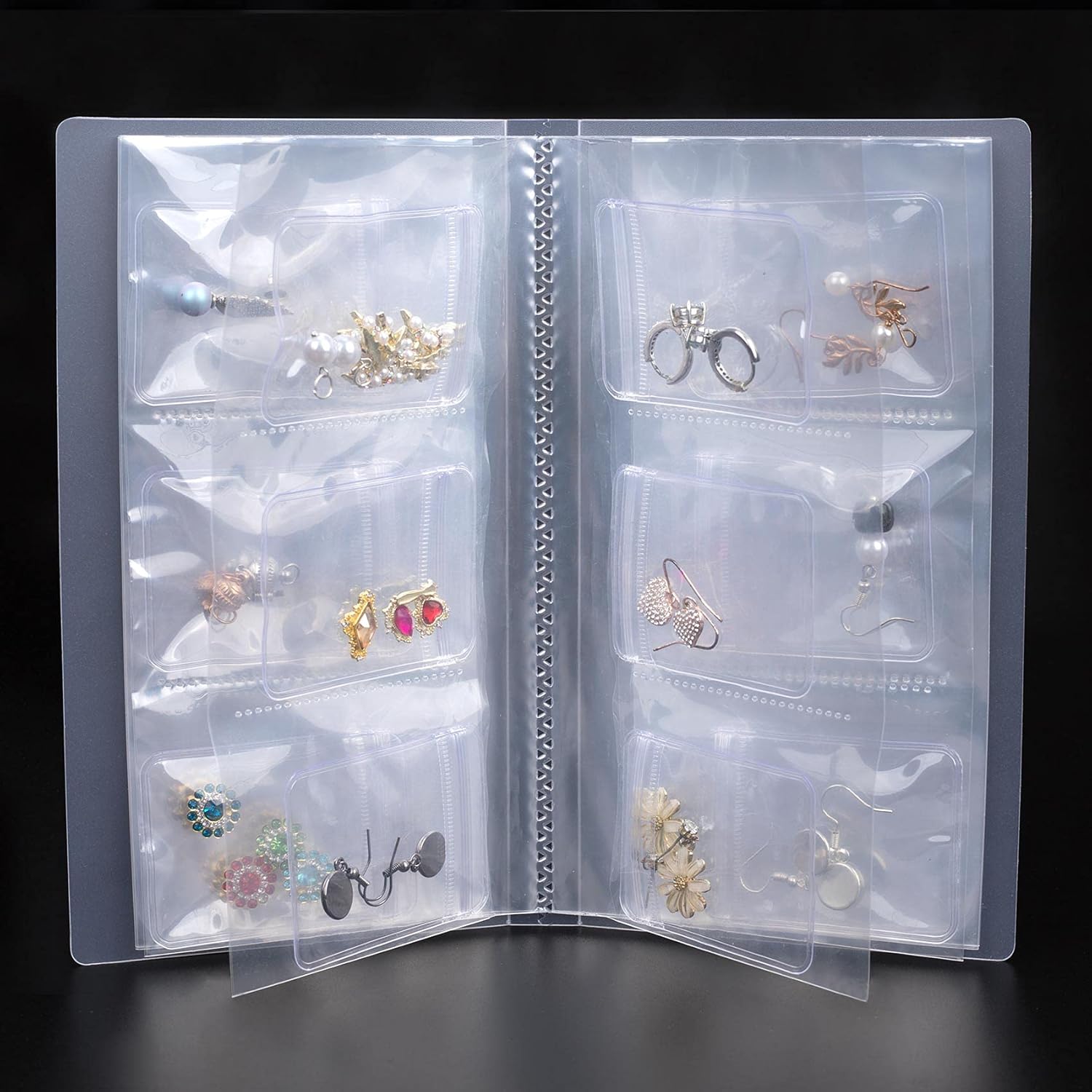 PAGOW Transparent Jewelry Holder Book, Anti Oxidation