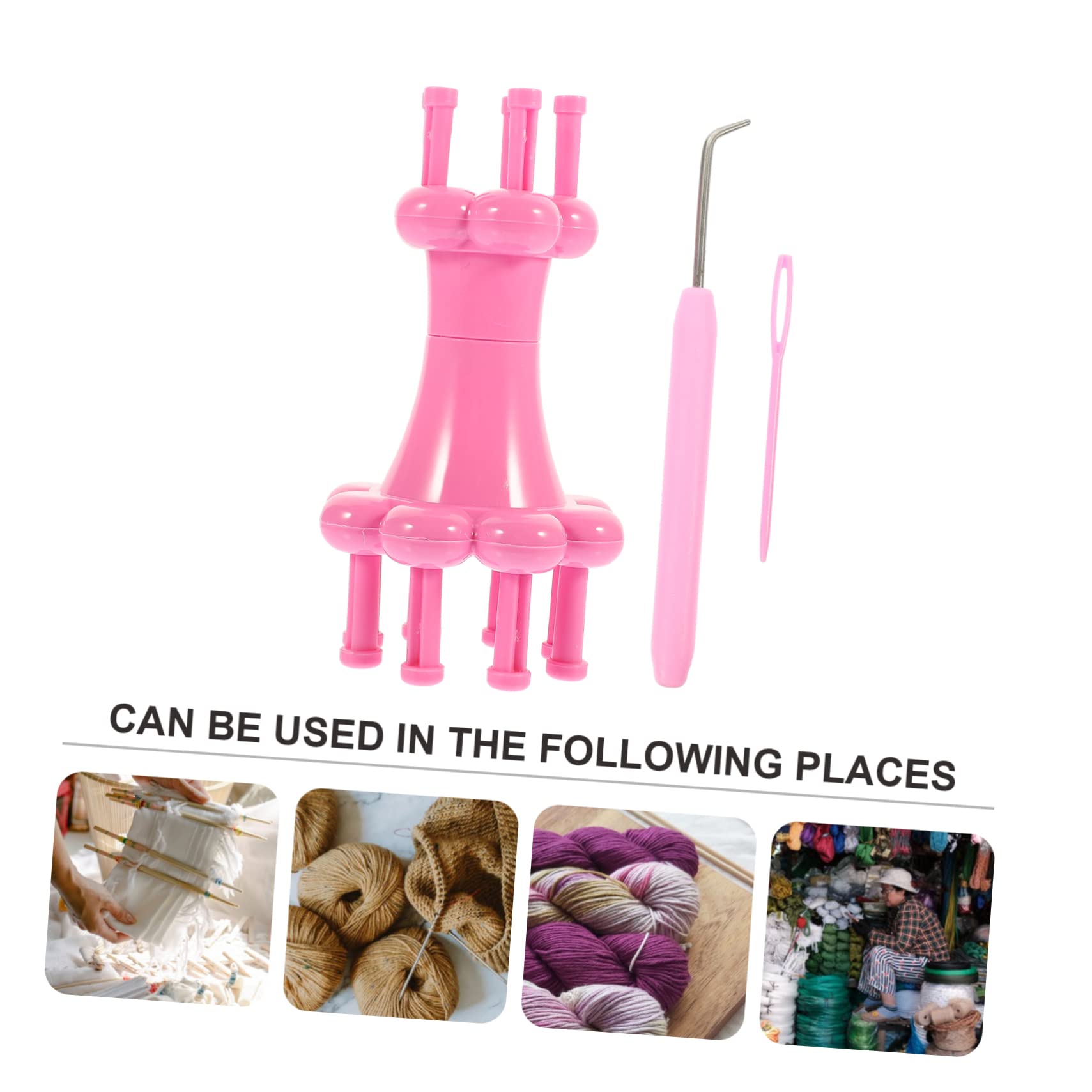 GLSTOY 3 Sets Rope Knitter Yarn Knitter Crochet Machine for Crocheting Compact Weaving Tool