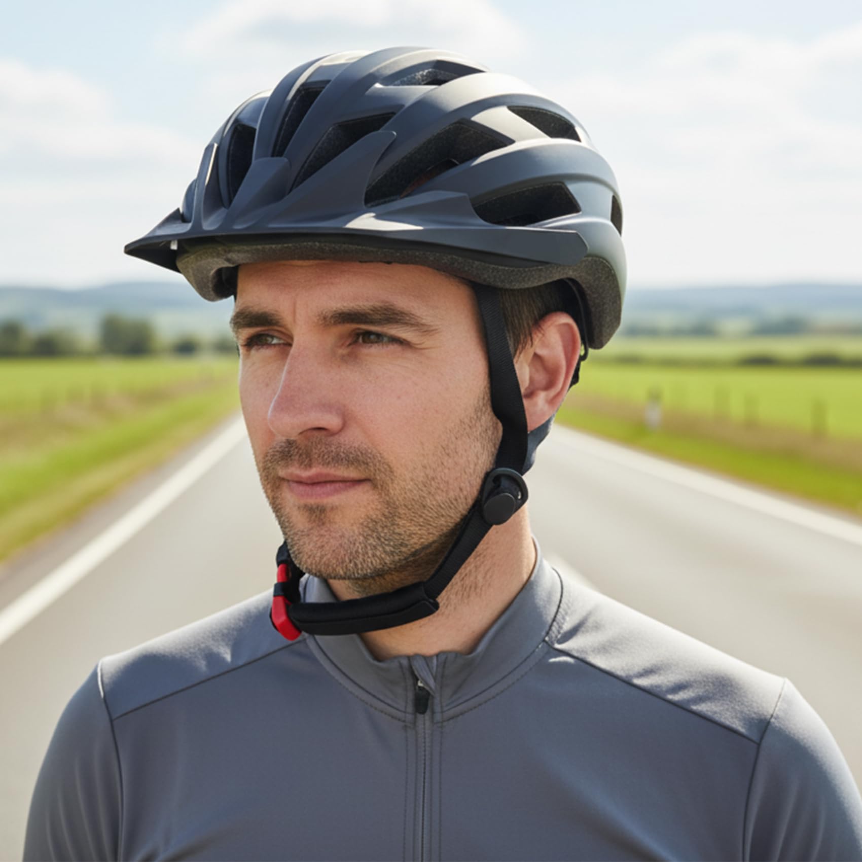 Fahrradhelm für Erwachsene, Jugendliche, Kinder, Jungen, Mädchen, leicht und verstellbar, mit 2 abnehmbaren Visieren