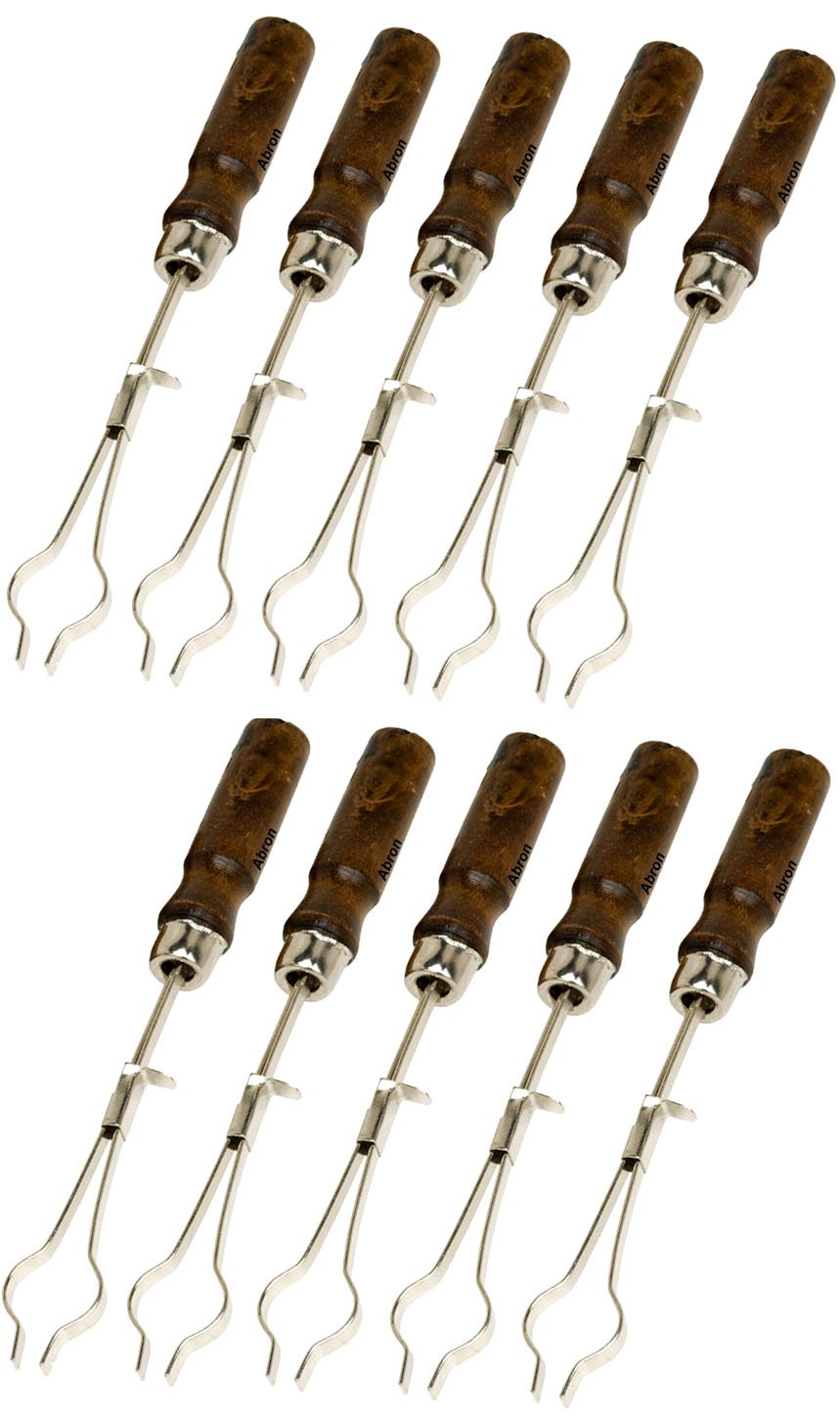 Test Tube Holder with wooden handle for holding test tubes in labs and industries By Abron Exports pack of 12-picture-28