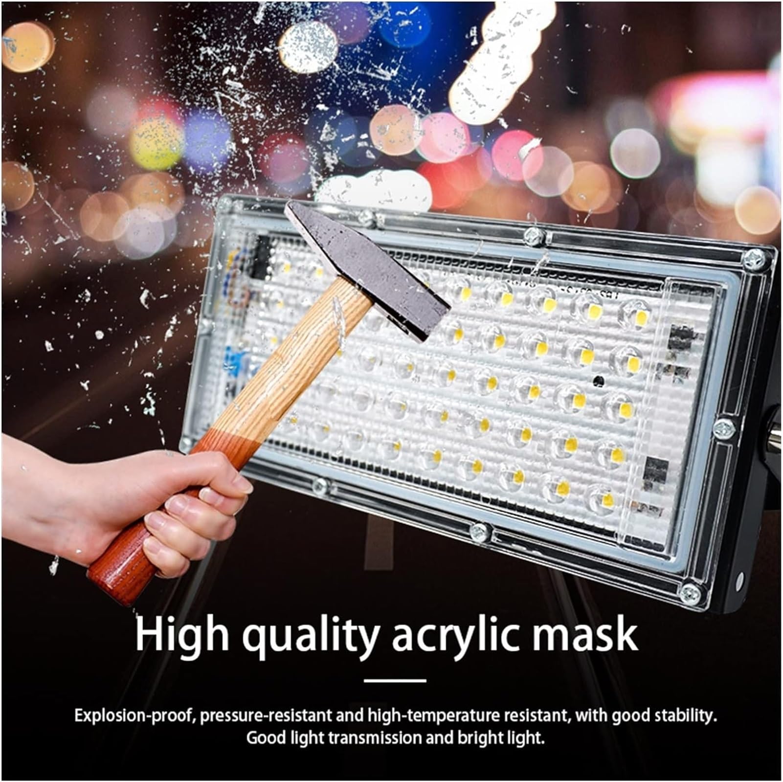 lampy solarne, Projektor do lampy ulicznej LED, zewnętrzny, IP65, ogrodu, na podwórko, garażu, drzwi(Flood Light X 1,WHITE 100W)