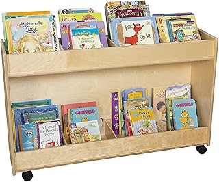 Contender Birch Montessori Single Sided Bookcase Display Stand for Kids, Natural Hardwood Kidsâ€™ Bookshelf, Wooden Book Display Shelf for Kids [Ready-to-Assemble]