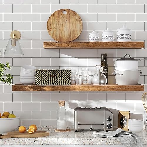 Vista 115 de Hipiwe Cestas de mimbre con tapa, cesta de pastos marinos tejida a mano, cestas rectangulares para el hogar, cajas para estantes, armario, Café