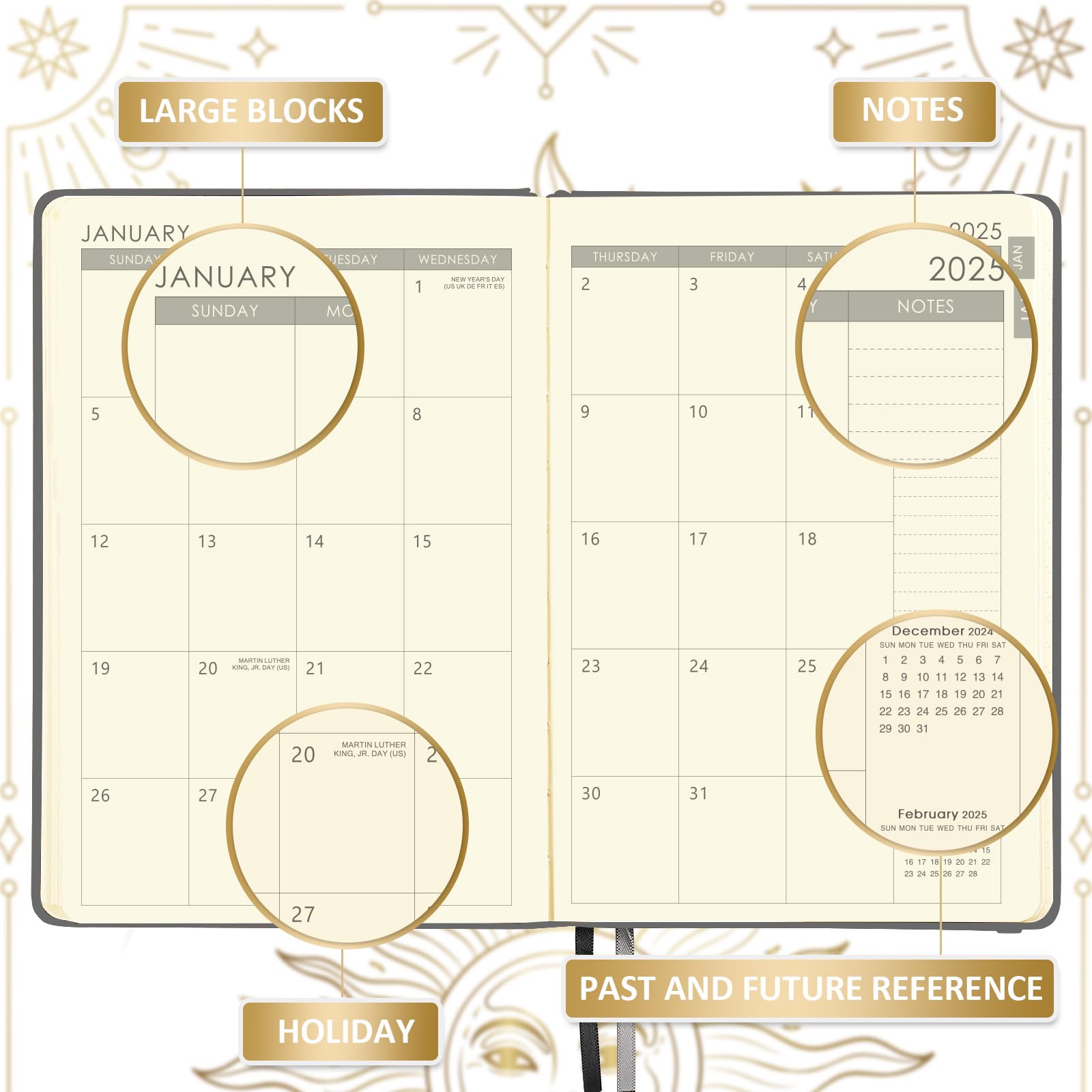 Snapklik.com : 2025 Planner - 2025 Weekly Monthly Planner, January 2025 ...