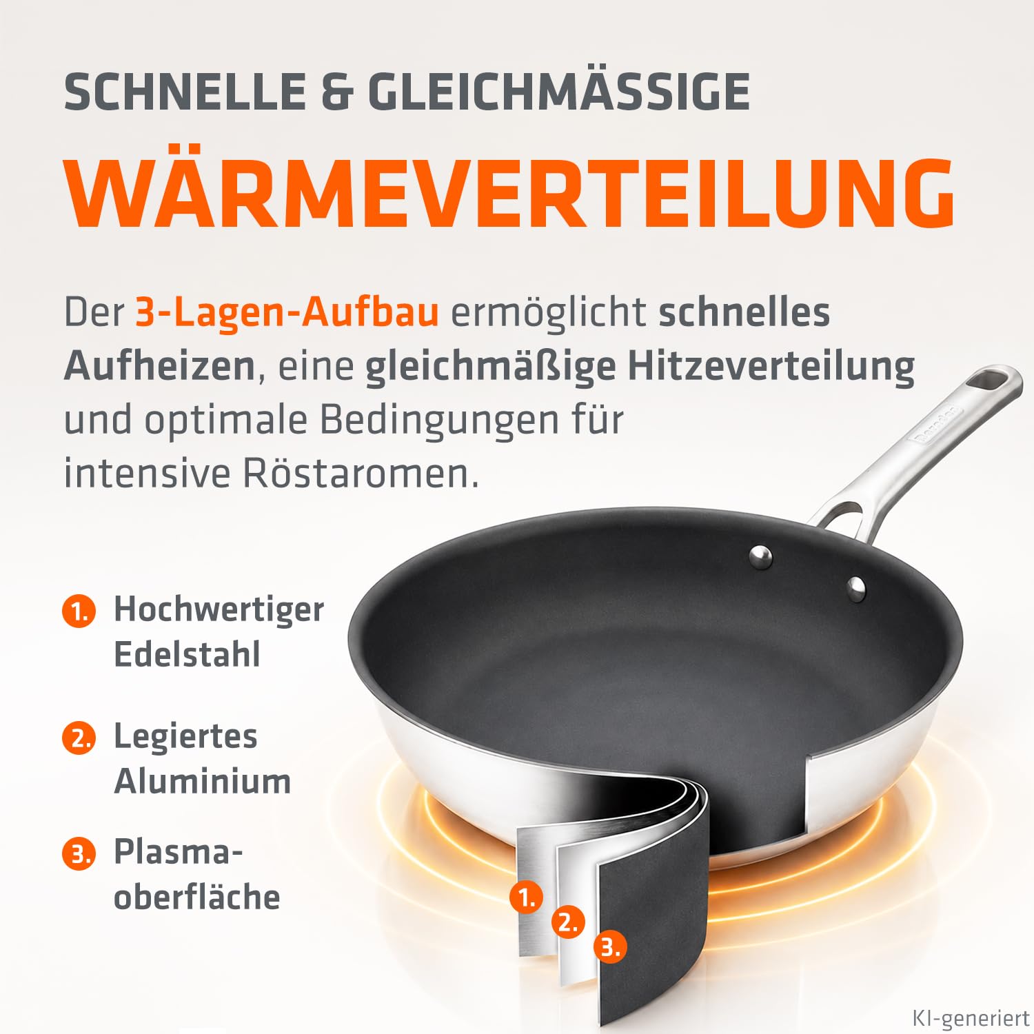 Berndes Tricion Plasma Pfanne (20 cm) - Titan Plasma Oberfläche