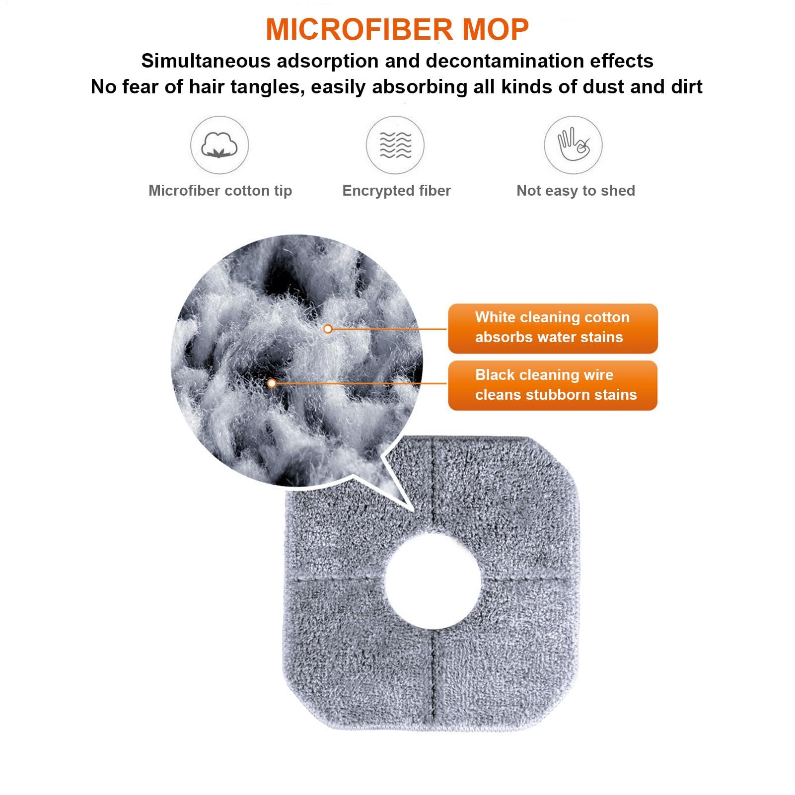 Mopa Giratoria Y Cubo Mopa Plana Portátil Con Microfibra Limpiapolvo En | Set De Fregona Y Cubo Escurridor Integrado Para Suelos De Madera Laminados Y Baldosas Limpieza