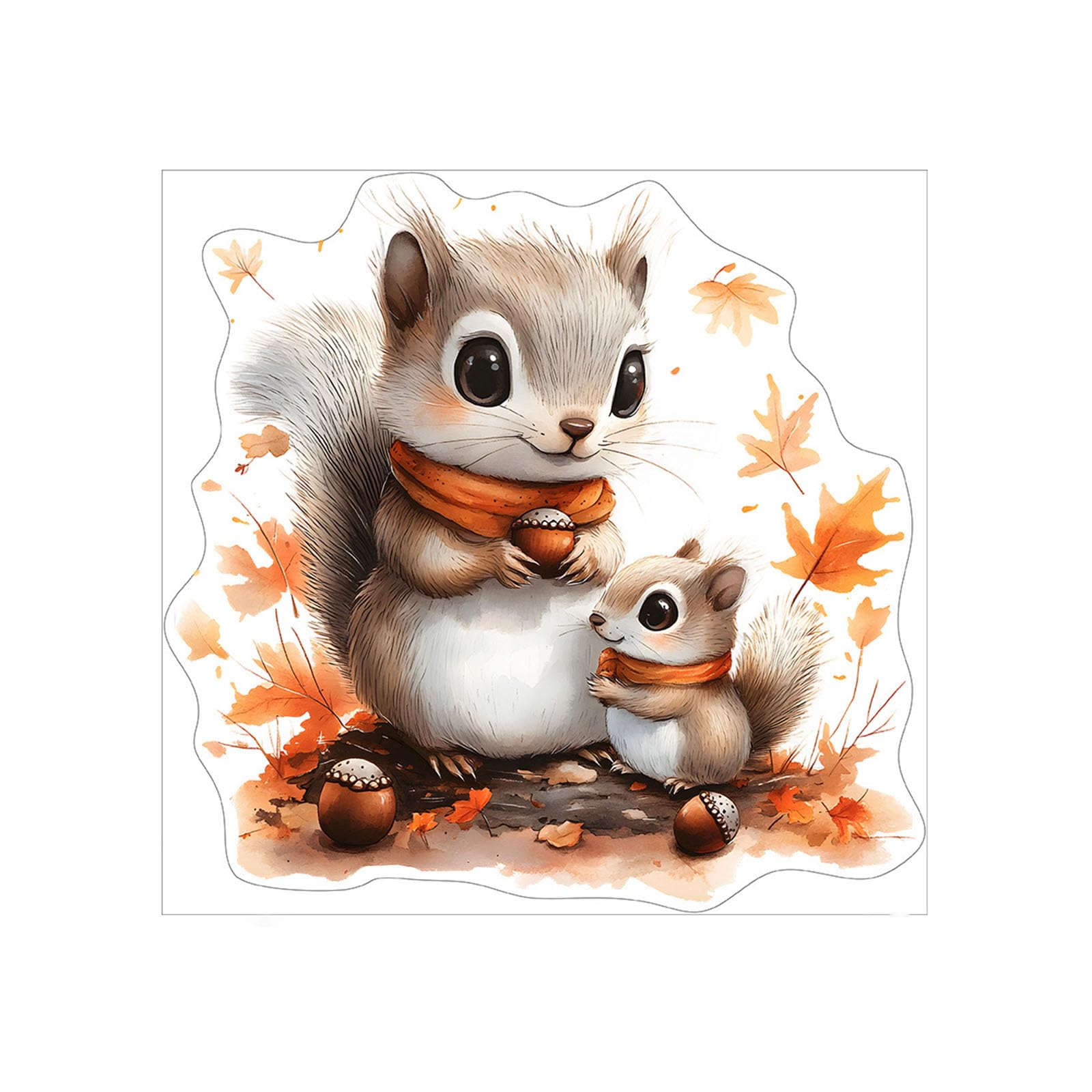 Tsophreniq Seasonal Animal Statics Cling Decal Adhesive PVC Sticker Fall Harvest Holiday Decorations for Glass Window and Door Statics Adhesive Sticker