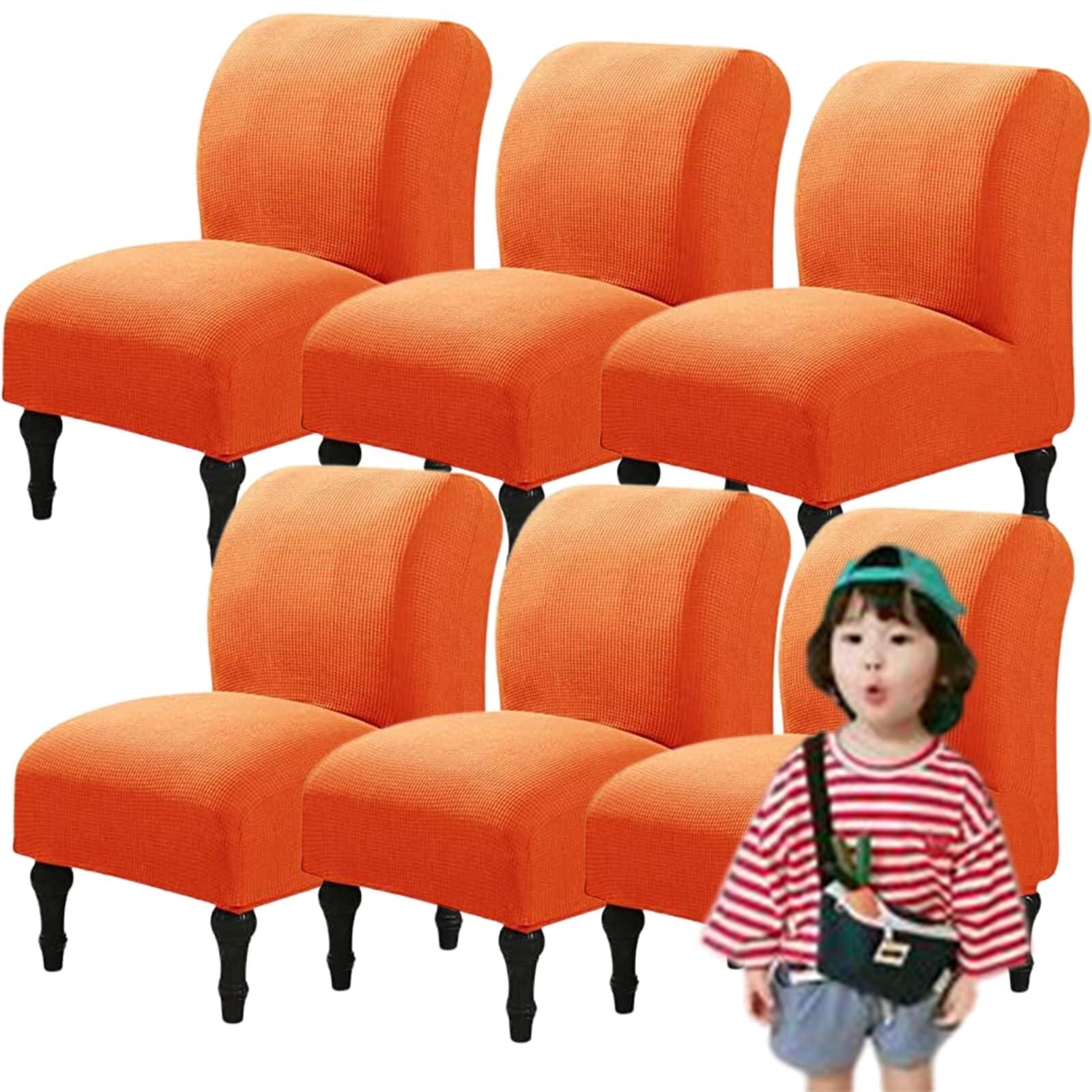 NMVAWIPT Armless Accent Chair Covers, Polyester+Spandex Stretch Slipcover, Removable Furniture Protector, For Home Hotel(#21,6pcs)