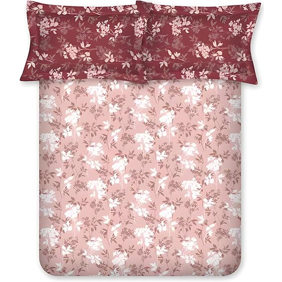 Buy Bombay Dyeing Blumen Collection Double Bedsheet 104 TC, 100 Pure