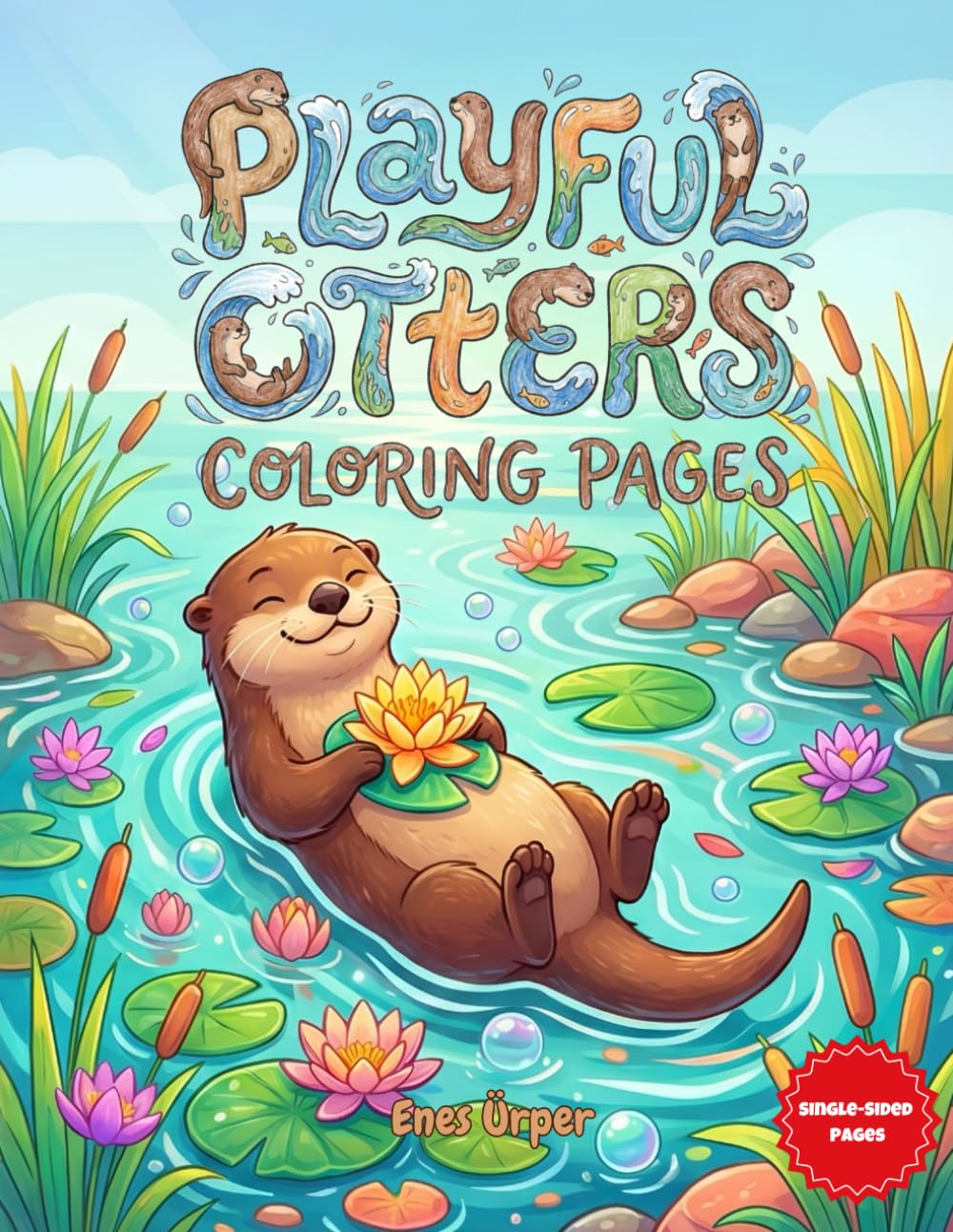 Playful Otters Coloring Pages: Cute and Funny Sea & River Otter Designs for Kids and Adults | Relaxing Animal Coloring Book for Stress Relief and Fun (The Cute Animals Coloring Collection)