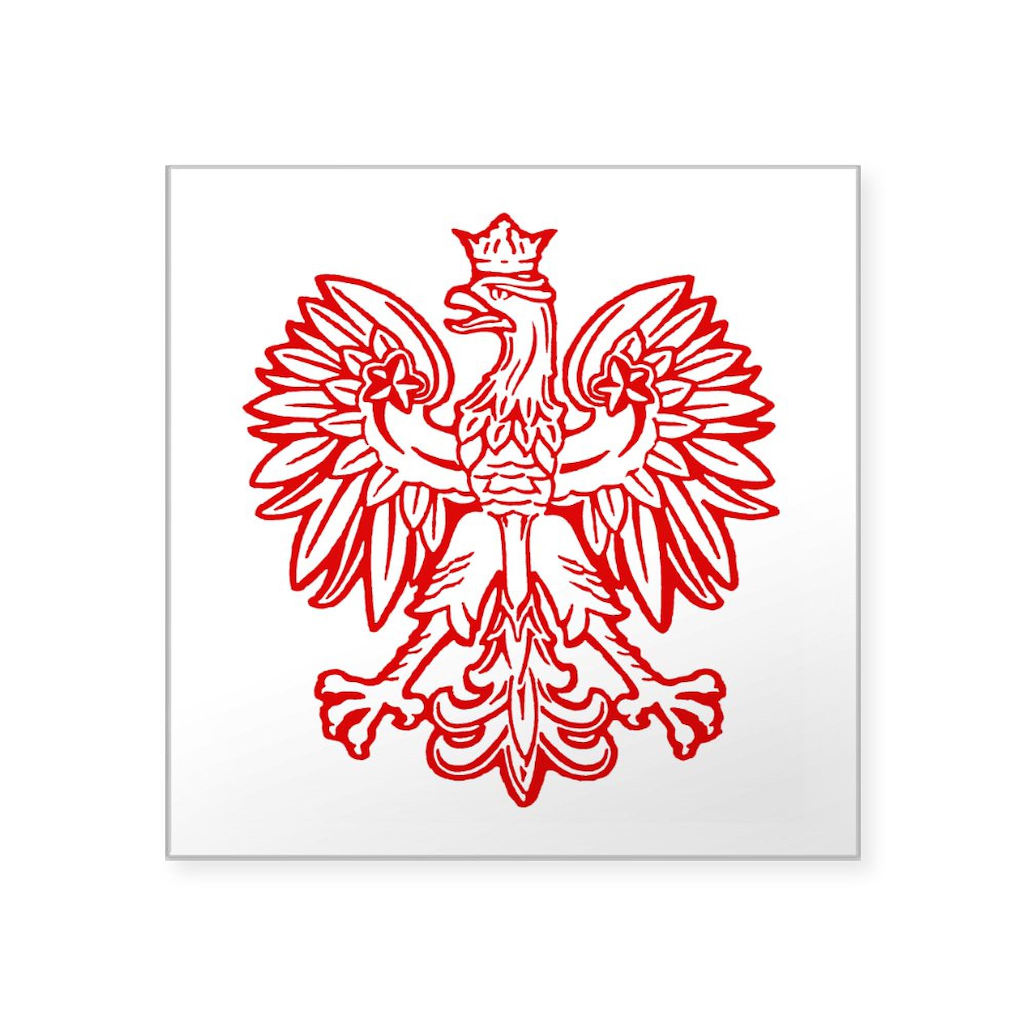 CafePress Polish Eagle Emblem Oval Sticker Square Bumper Sticker Car Decal