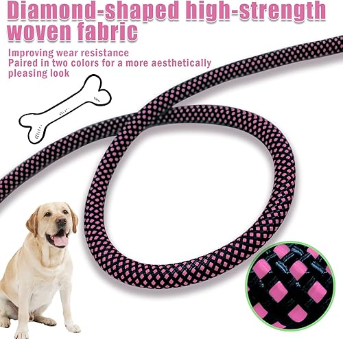 Miniatura 4 de Correa de perro de 12 pulgada para perros medianos y grandes de 4 pies, 6 pies, 10 pies, 15 pies, correa resistente para perro, correa