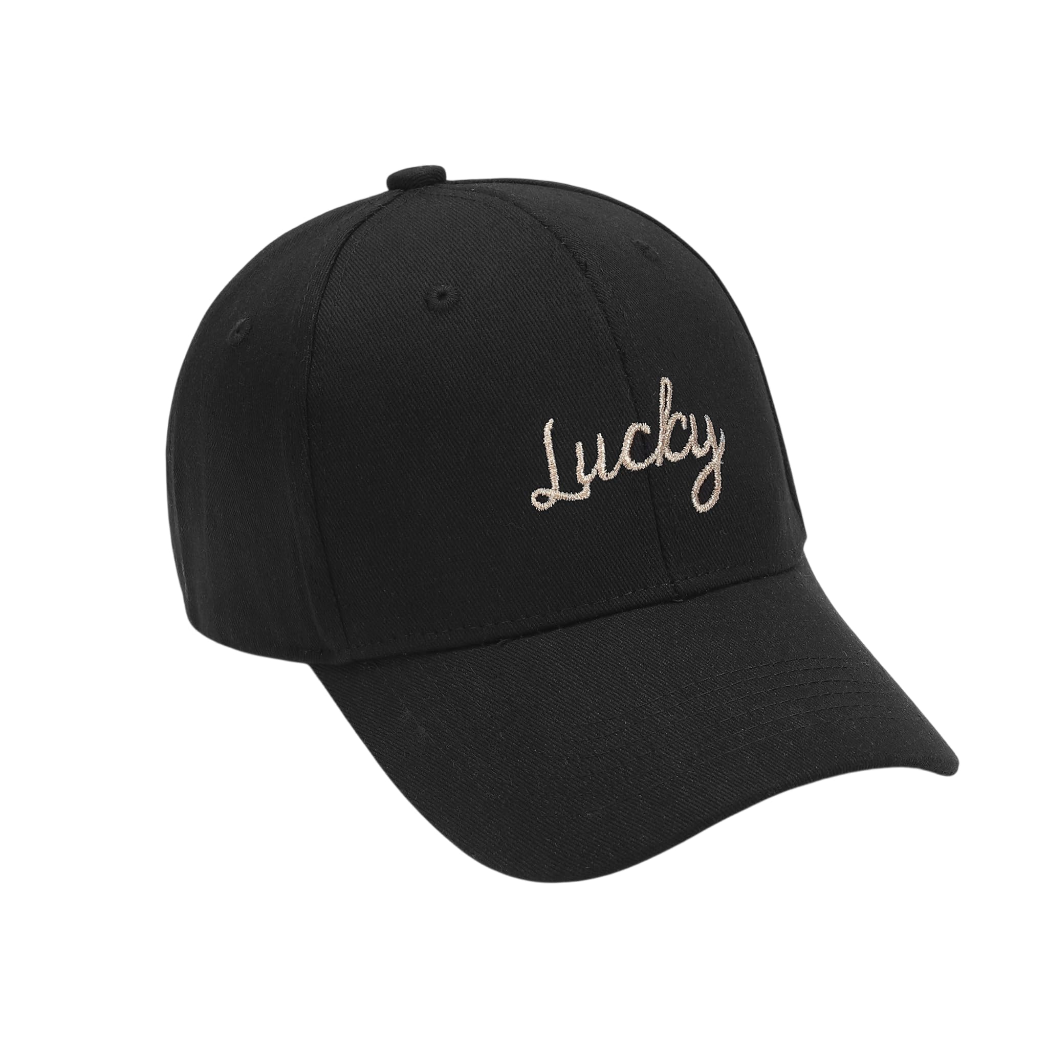salty Lucky Black Cap for Women Stylish | Summer Head Cap Hats for Girls, Kids, Boys | UV Protection | Adjustable Cotton Caps | Gift for Diwali, Christmas, Marriage, Birthday-picture-11