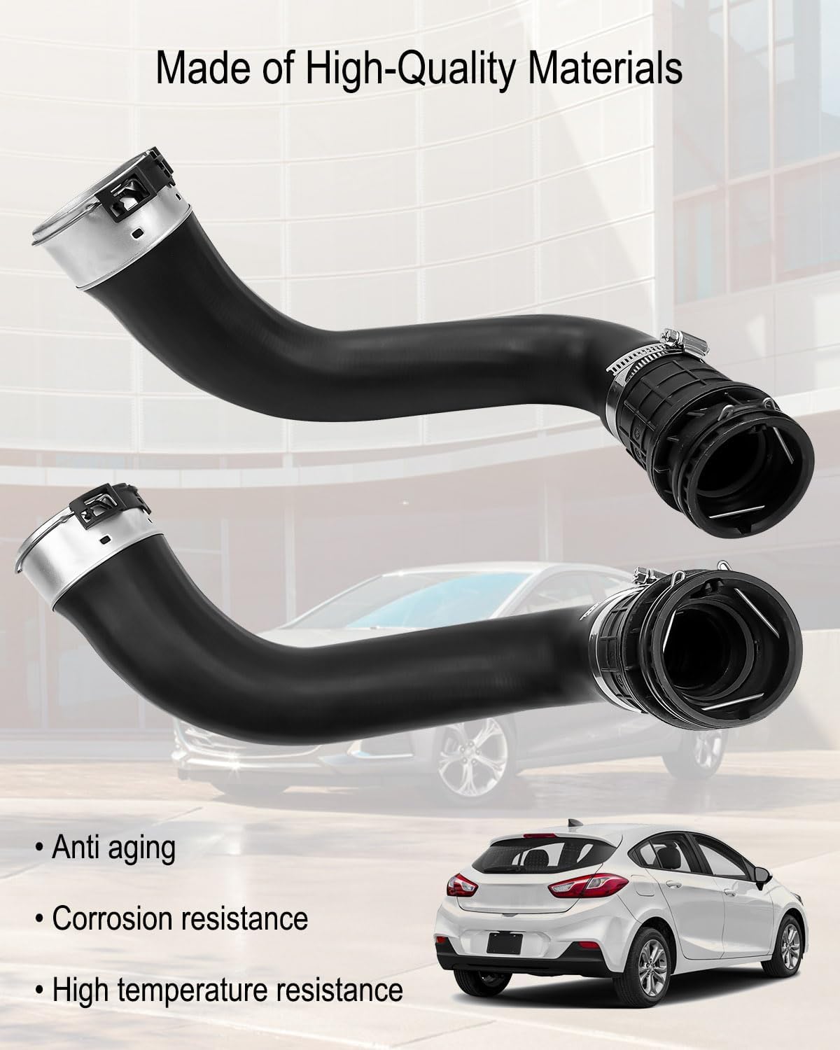 Intercooler Hose, Turbocharger Intercooler Hose Compatible with Chevy Cruze L4 1.4L 2016-2019, Replaces 42626074 2862031364 13374646