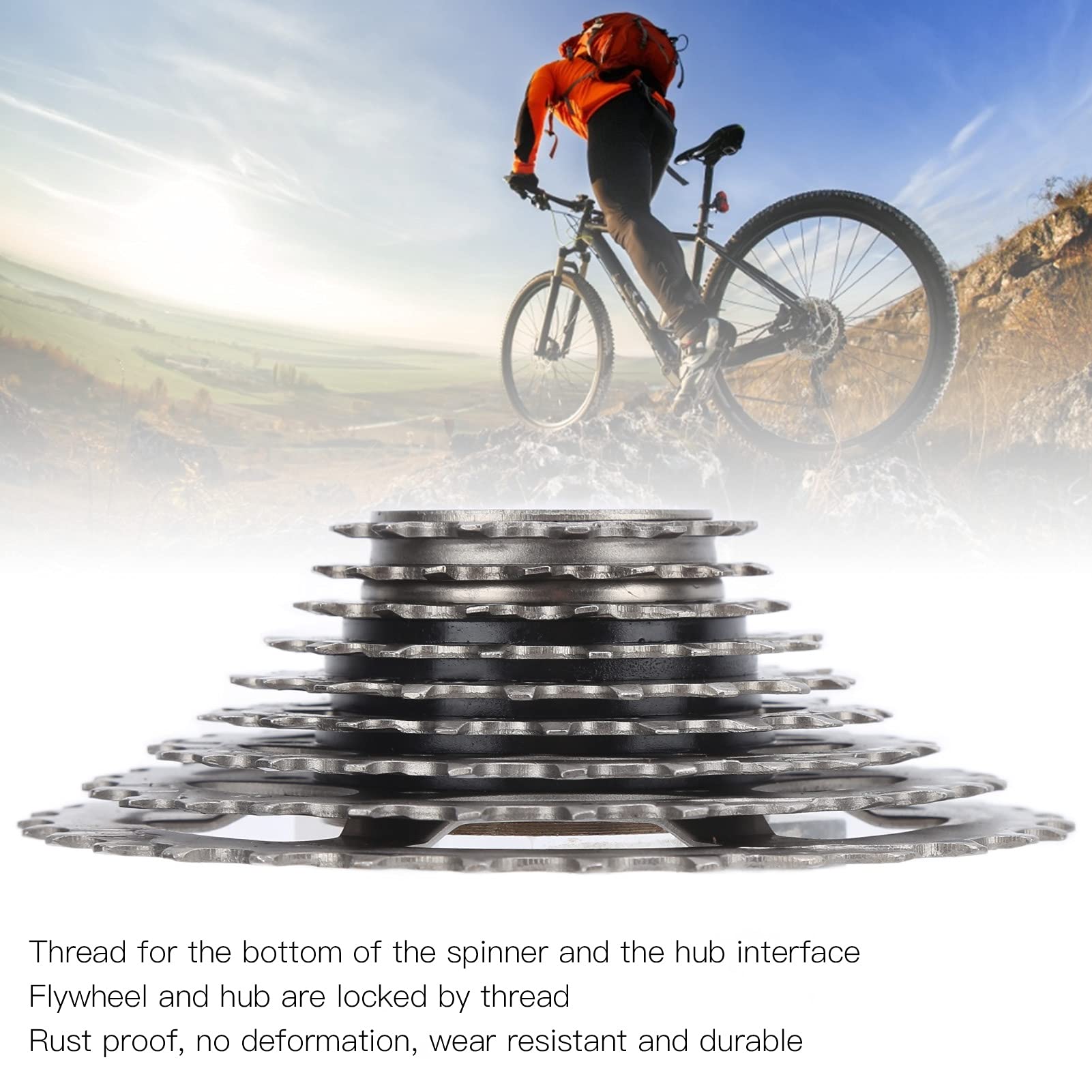 Cassette Vélo HOUSON 13-32T, 6-9 Vitesses – Acier Inoxydable Triple Nickel, Légère, Compatible Shimano Et SRAM
