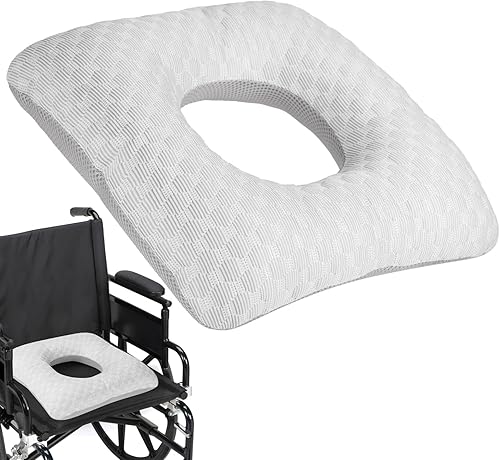 Homaisson Cojín grande de dona para úlceras de cama, cojín de asiento para silla de ruedas, cojín de alivio de presión con agujero para personas
