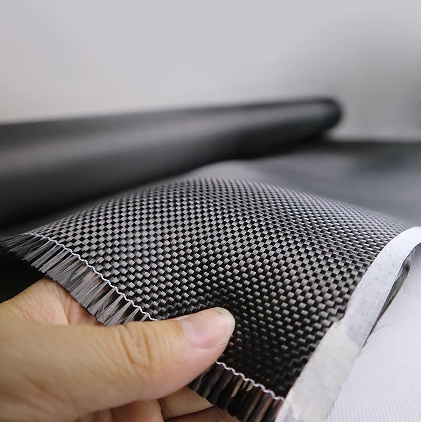 COYOUCO Rollo De Tela De Fibra De Carbono Rollo De Tela Hoja De Fibra De Carbono - 2X2 Plain Weave-3K / 200G para Automóviles para Refuerzo Estructural,200x100cm